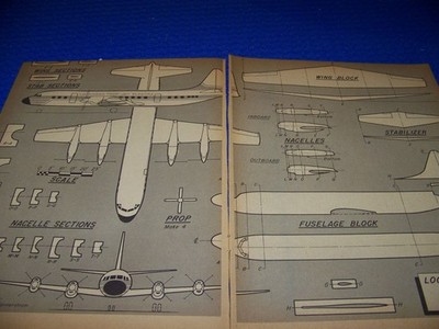 1956 BUILD: LOCKHEED ELECTRA.. SOLID WOOD MODEL..PLANS/MODEL DETAILS (958RR)