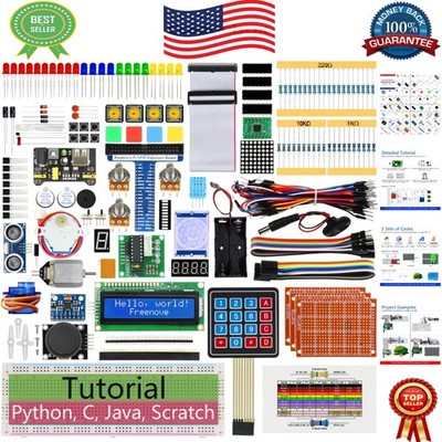 Educational Raspberry Pi Starter Kit - 223 Items and Extensive 962-Page Tutorial