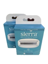 2 Packs 5 Blade Cartridge, Fit All Sierra Razors 4 Per Box