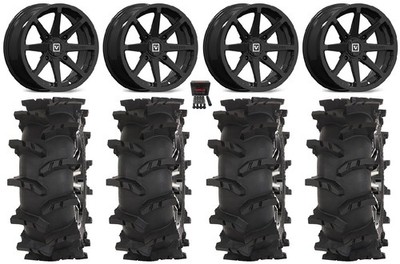 Valor V01 14'' Wheels Black 28'' Outlaw Max Tires Can-Am Renegade Outlander
