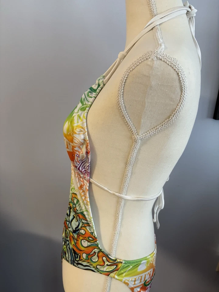 Ed Hardy Monokini Rare By Christian Audigier Size Small Mermaid/Tiger EUC - Image 4 of 4