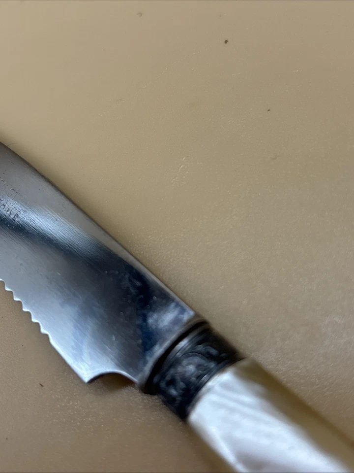 Lote de 3 madre cáscara, baquelita, porcelana Francia Inglaterra acero inoxidable vintage Foto 4 de 4