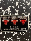1993  Chicago Bulls 3-Peat NBA Champs 1oz Silver Enameled Bar The Mint/ Rare#170