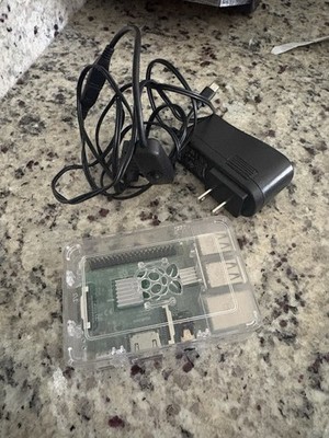 Raspberry Pi 3B With Case Power Supply 128 Gb Blank/Needs Formatted Preowned