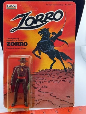 Rare Vintage 1981 Carded Gabriel Zorro Action Figure Excellent Condition