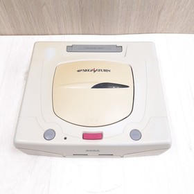 Sega Saturn console bundle with 2 controllers & 6 games tested Japan White