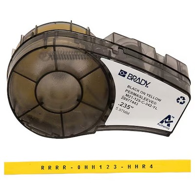 Brady M21-125-C-342-Yl Yellow Heat Shrink Wire And Cable Labels For Brady M210