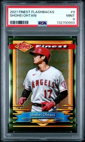 2021 Topps Finest Flashbacks #9 Shohei Ohtani PSA 9