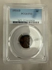 1914 D Lincoln Wheat Cent PCGS F12