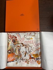 Never worn vintage authentic hermes scarf with box - 90cm