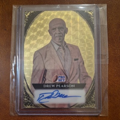 2025 Leaf Pro Set Metal Portraits Gold Super Prismatic 1/1 Drew Pearson Auto 
