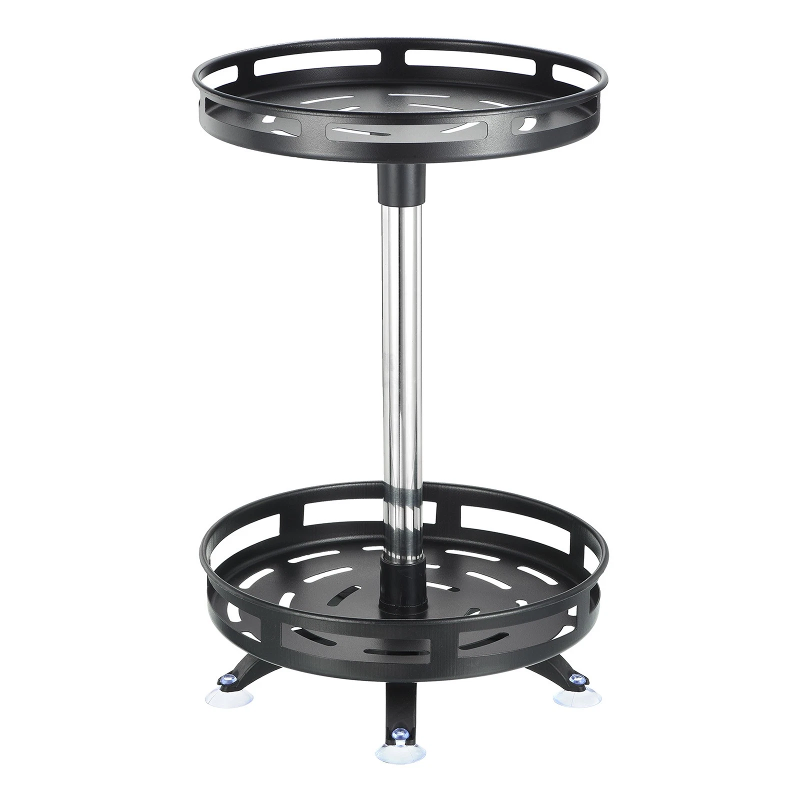 Lazy Susan Organizer 2 Tier Rotating Spice Rack Turntable Height Adjustable