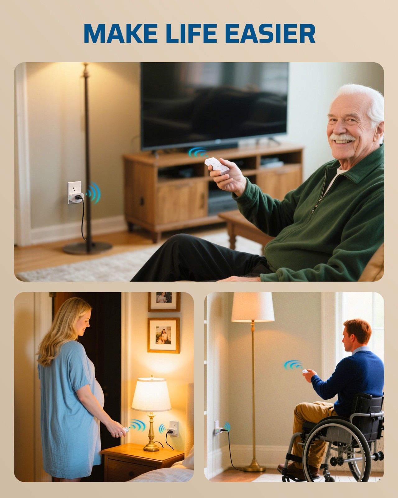 DEWENWILS Remote Control Outlet with Timer, Indoor Remote Timer Outlet,100FT