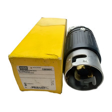 Hubbell CS8365C Insulgrip Twist-Lock Male Plug, 3-Pole, 4-Wire, 50A, 250VAC