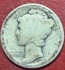 1917 10C Mercury Dime. Free Shipping