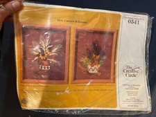 Vintage 1986 Creative Circle Crewel Kit NIP Cattails and Daisies 2 Designs