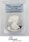 2012-S Proof American Silver Eagle 75th Anniv San Francisco Mint Set PCGS PR69
