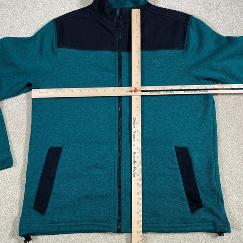 Timberland Jacket Men Medium Green Fleece Zip Up Coat Hike Outdoor Retro USA - Picture 4 of 9