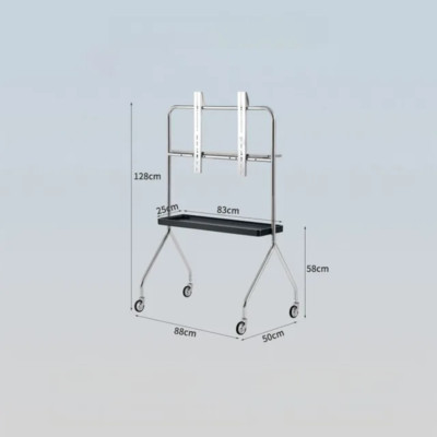 Stainless Steel TV Stand Home Small Household TV Bracket Movable Scandinavian Re