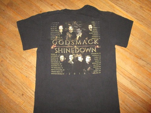 CAMISETA CONCIERTO SHINEDOWN GODSMACK Banda Música 2018 Gira Fecha Ciudades Lista MEDIANA - Imagen 2 de 4
