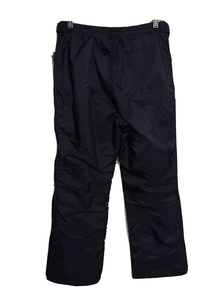 De Colección Pantalón Esquí Roffe Negro EE. UU. Ajustable Lados a Presión Cremallera Completa Pierna Nylon Poli 28W/27L Foto 2 de 4
