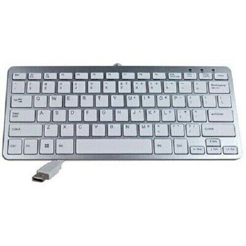 Teclado USB delgado de 78 teclas Evertek LK-6608 (plateado) - Imagen 1 de 1