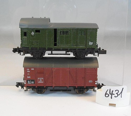 Arnold Spur N 1/160 gedeckter Güterwagen und Güterzug-Begleitwagen der DB #6431 | Zustand: Gebraucht