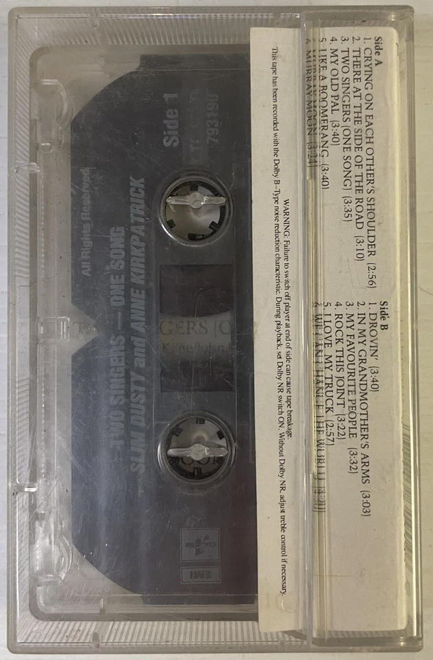 Slim Dusty Two Singers One Song Music Cassette Tape TCSCXO 79319 EMI 1989 - Image 2 of 4