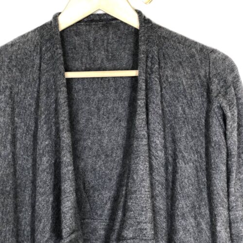 Eileen Fisher Cardigan Sweater XS S? 100% Royal Alpaca Gray Drapey Open Front - Picture 3 of 5