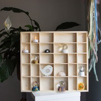 HäNgevitrine Regal Holz 45X40 Cm Setzkasten Sammelvitrine Wandregal Schaukasten
