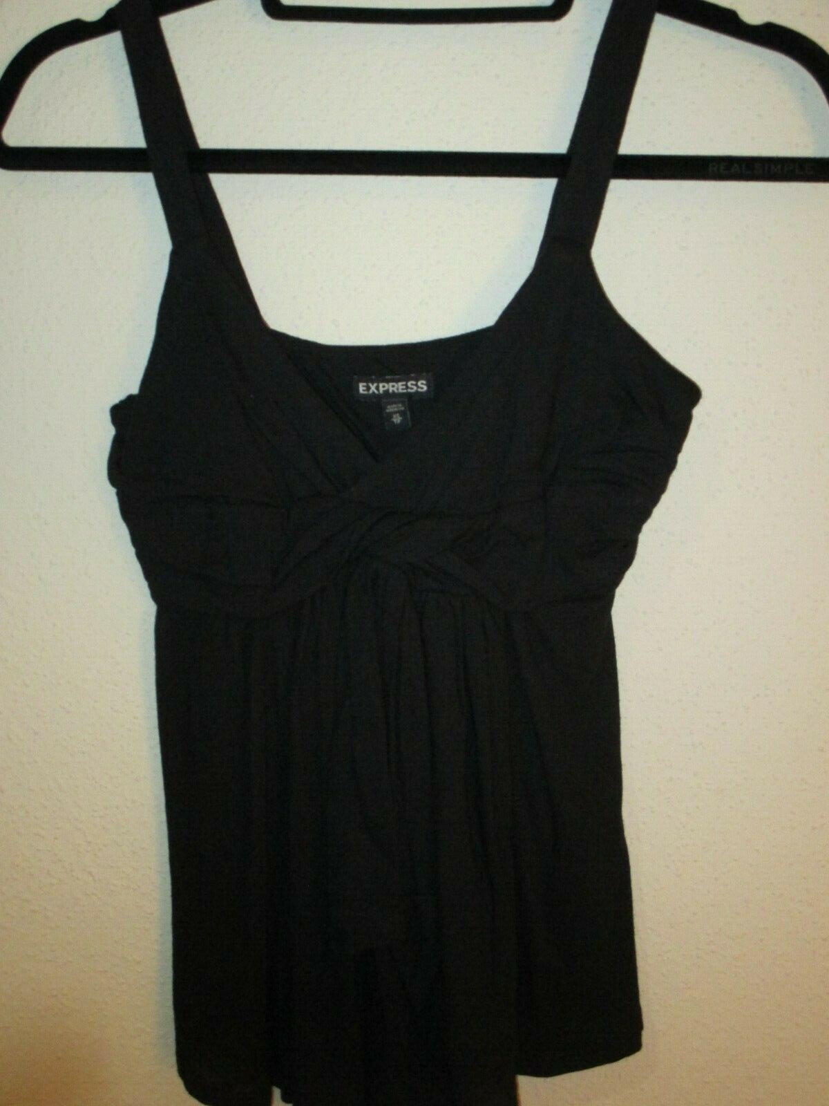 EXPRESS Cotton Black VNeck Tank Top XS NWOT eBay