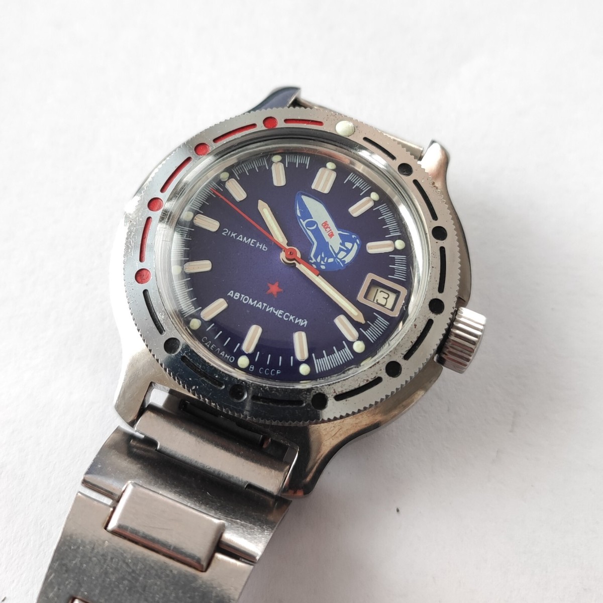 Vostok Amphibia ヴィンテージ時計 Vintage VOSTOK BOCTOK Amphibian Men's Watch. 17 Jewels 200m