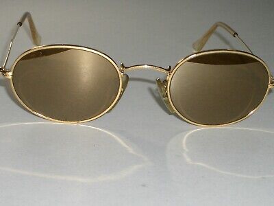 VINTAGE B&L RAY BAN W1909 XNAS GEP OVAL GOLDEN MIRROR VINTAGE B&L RAY BAN W1909 XNAS GEP OVAL GOLDEN MIRROR