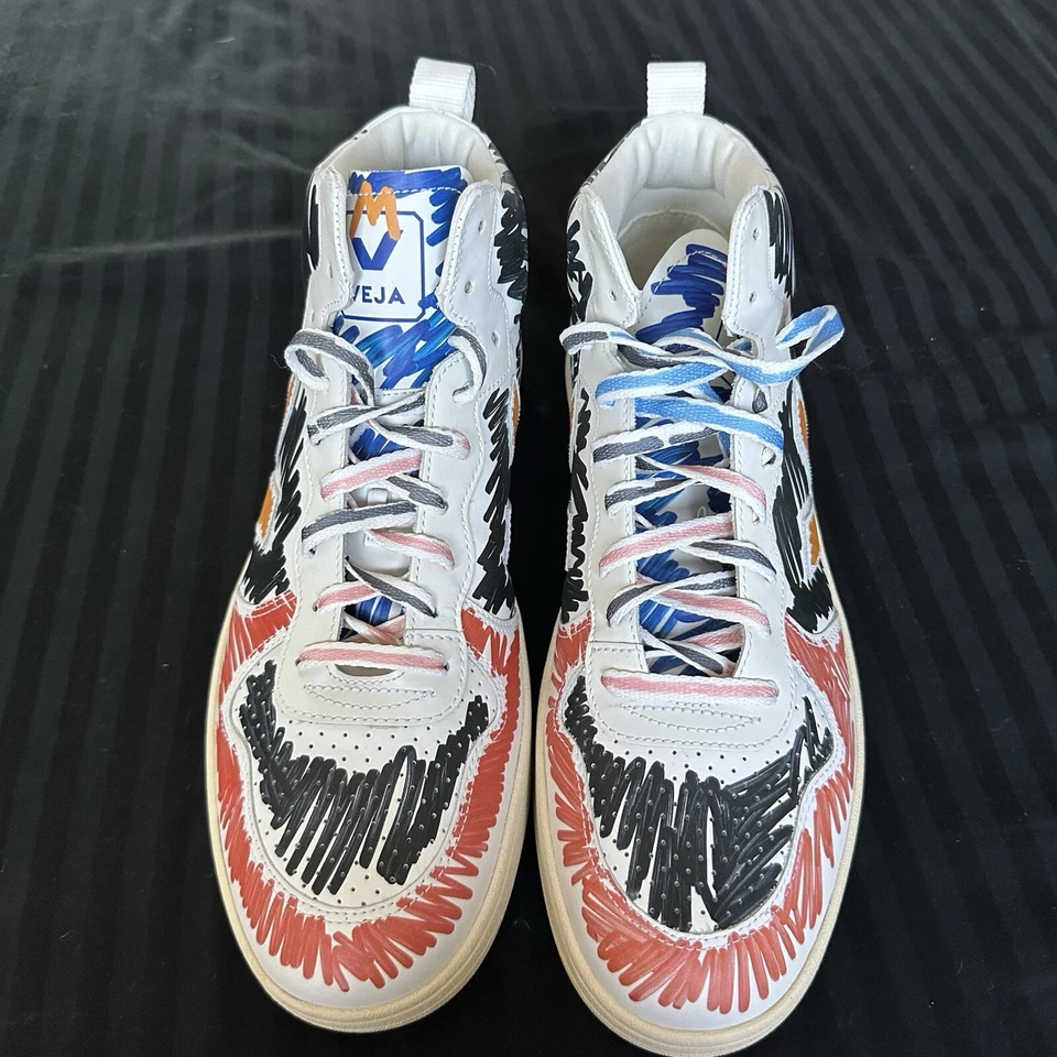 USADO UNA VEZ!! ZAPATILLAS DEPORTIVAS HOMBRE VEJA X MARNI V-15 SCRIBBLE TALLA 12 Foto 2 de 4