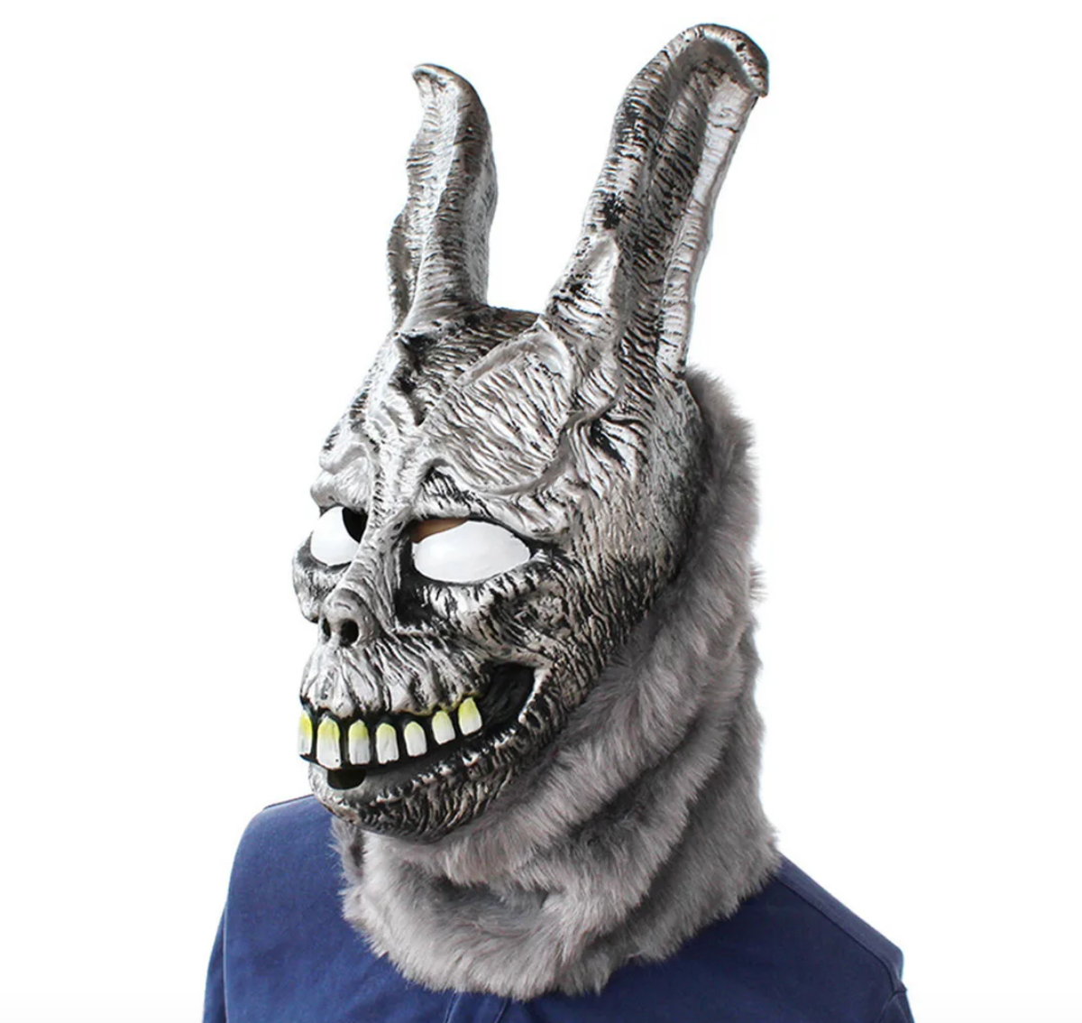 Donnie Darko FRANK Rabbit Mask the Bunny Latex Hood with Faux Fur