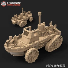 Dwarf Steam Tank, Tabletop DnD Fantasy Dwarf  War Vehicle Miniature, Kyoushuneko