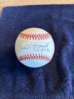 Phil Rizzuto HOF 94 Autographed OAL Bobby Brown Baseball JSA COA Vintage — photo 3
