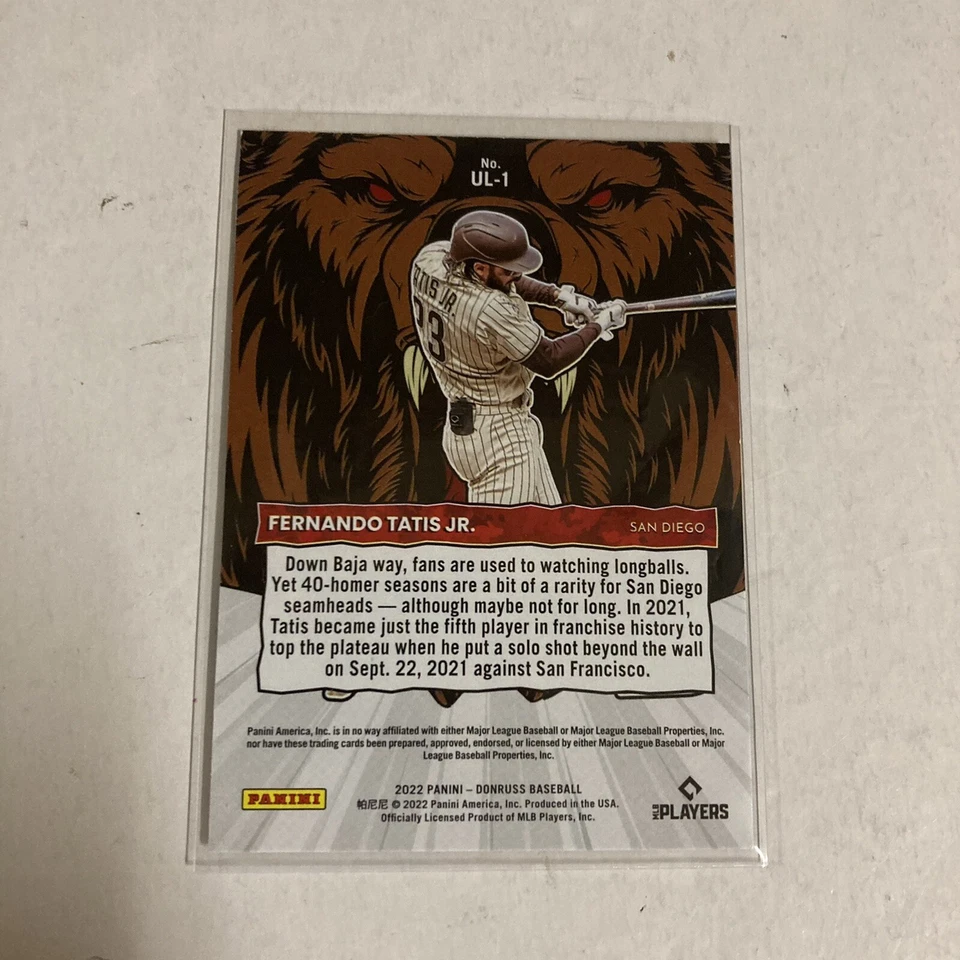 Fernando Tatis Jr. 2022 Panini Donruss Baseball Unleashed Rapture SP #UL-1 - Image 2 of 4