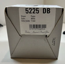 Fenton EMPTY Gray and Black Gift Box Sized and Labeled for White Puppy 5225 DB