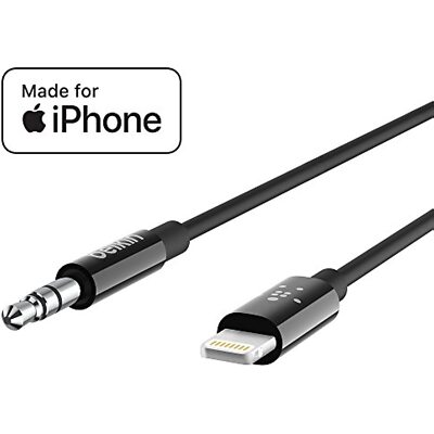 Belkin 3.5 Mm Audio Cable With Lightning Connector AV10172BT06BLK 