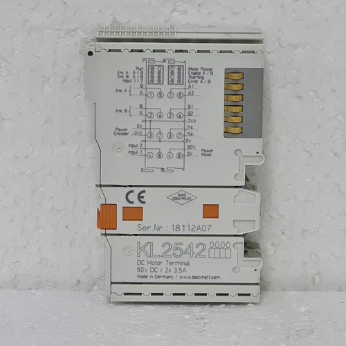BECKHOFF KL2542 Bus Terminal, 2-Channel Motion Interface, DC Motor, 48 V DC 3.5A