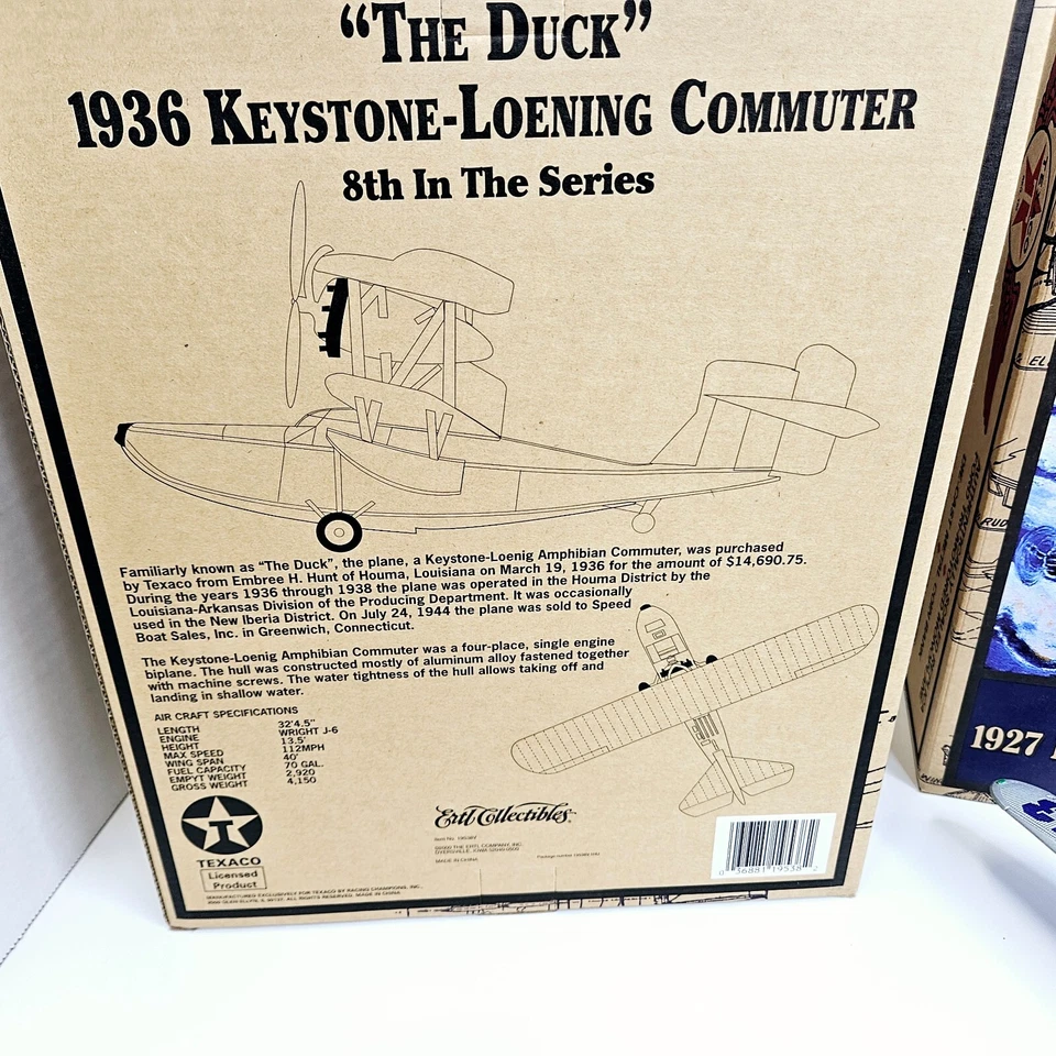 Lote Wings of Texaco Serie 8 El Pato y 7 1927 Ford Tri-Motor Diecast Bank Ertl Foto 3 de 4