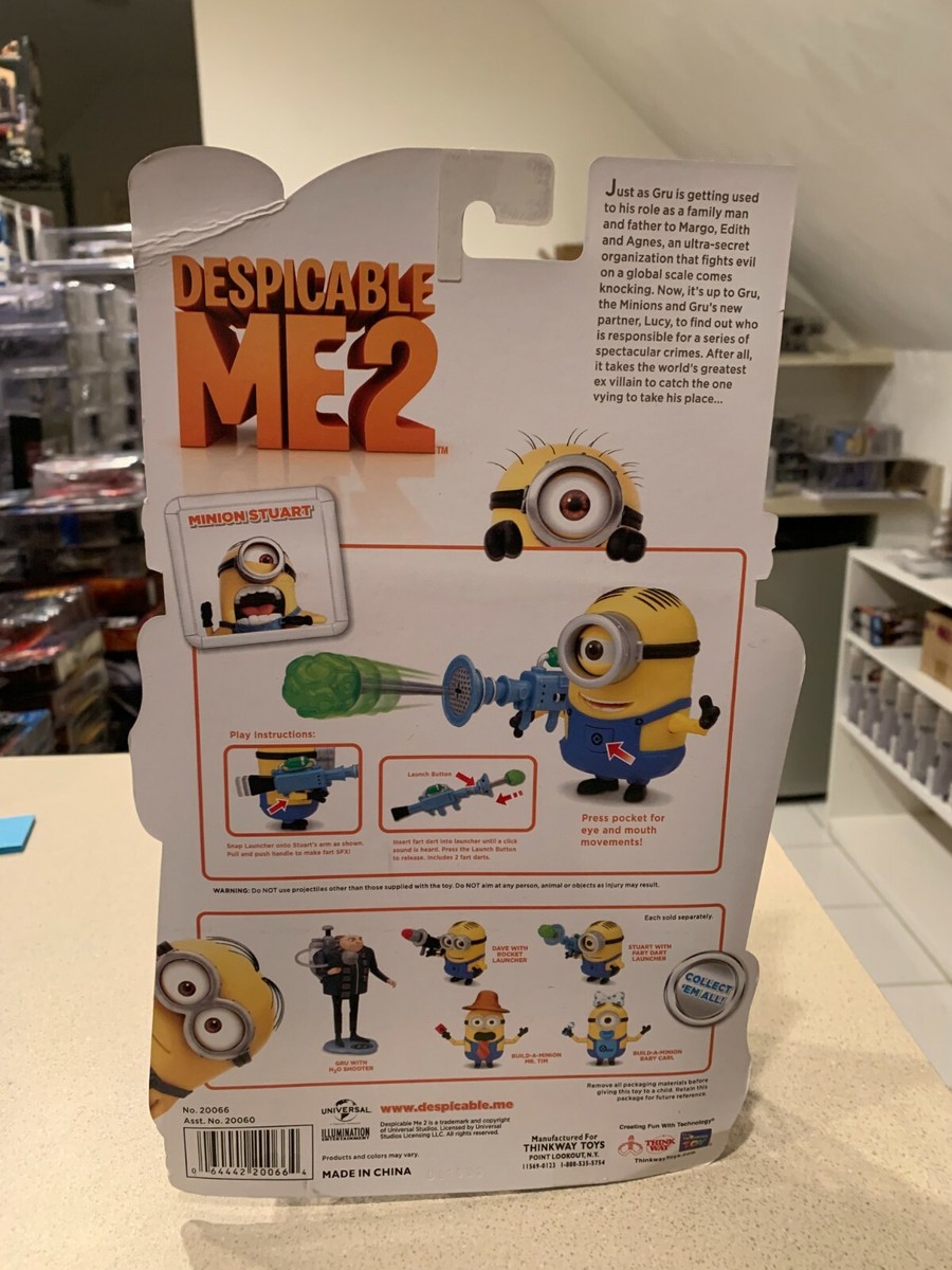 Despicable Me 5'' MINION STUART w/ Fart Dart Deluxe Figure