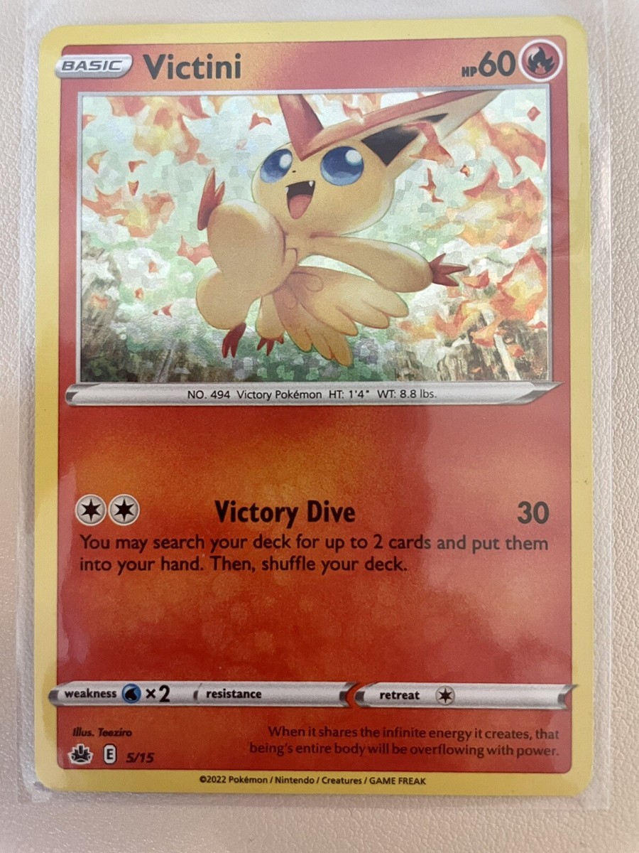 Victini 5/15 Holo Mcdonalds Match Battle 2022 Promotional Pokemon TCG Card NM | eBay Victini 5/15 Holo Mcdonalds Match Battle 2022 Promotional Pokemon TCG Card NM | eBay