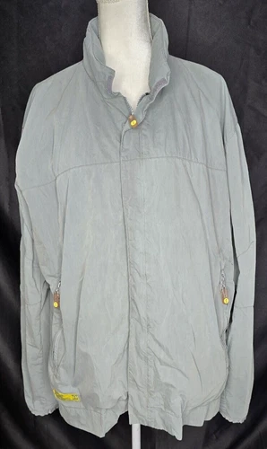 Planet Earth Jacket XL Skateboard Ski Net Lined Green Gray Hidden Hood Full Zip image 7