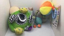 Cribmates Turtle Teether & Pull Down Wiggler, Textured Teethers, Color Stimulate