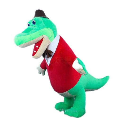 Disfraz de mascota inflable cocodrilo adulto carnaval fiesta de cumpleaños - Imagen 1 de 5