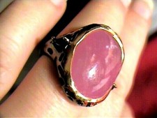 STERLING 925 SILVER natural Mozambique RUBY RING 8.5 OPERA COCKTAIL BIG UNISEX