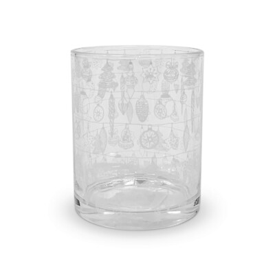 Weihnachts Wassergläser Stoffwolken aus Glas mit Weihnachtsdeko 6 Stück 5713