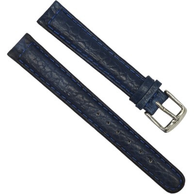 VINTAGE  - 14 x 12 MM - GENUINE BLUE LEATHER  - WATCH STRAP - BRACELET BAND